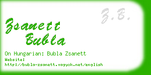 zsanett bubla business card